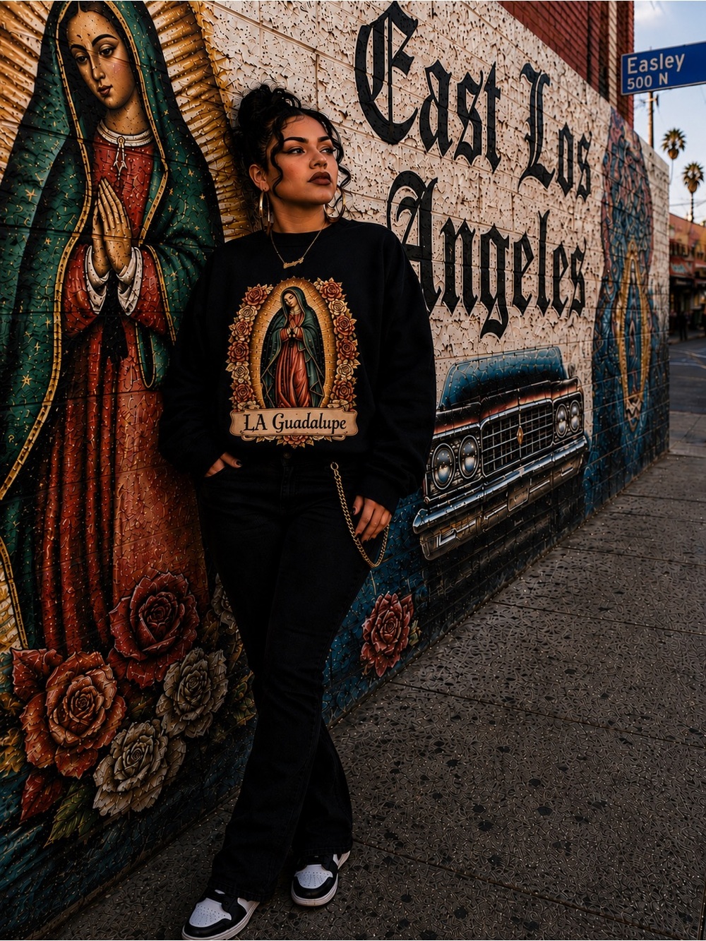 Virgen de Guadalupe
 Religious Graphic Crewneck Sweatshirt